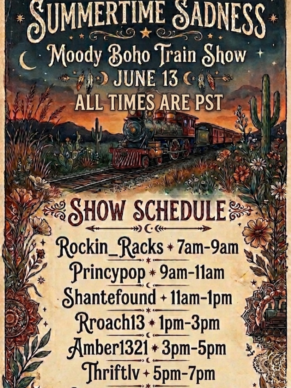 Summertime Sadness Train Show - Picture 1 of 1